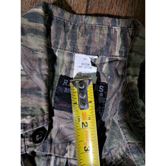 Vintage Rattler Brand Realtree Camo Hunting Shirt Men’s Med Long Sleeve USA Made - Picture 4 of 4
